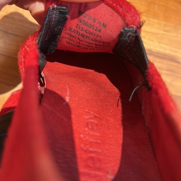 Sperry Top-Sider Jeffrey Red Leather Loafers Boat Shoes Mocs Cow Fur Pony Hair - Picture 9 of 9
